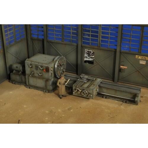 1:35 scale die-cast resin war scene model resin soldier military camp production machine assembly model including stickers