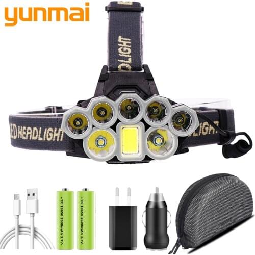 Powerful Headlamp Headlights Led Bulbs Litwod USB Rechargeable 18650 Battery Head Flashlight Torch Lamp Waterproof 5000 Lumens