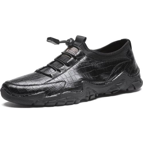 Men Sneakers Genuine Leather Shoes Lace Up Mens Casual Shoes Luxury Brand Big Size Handmade Shoes