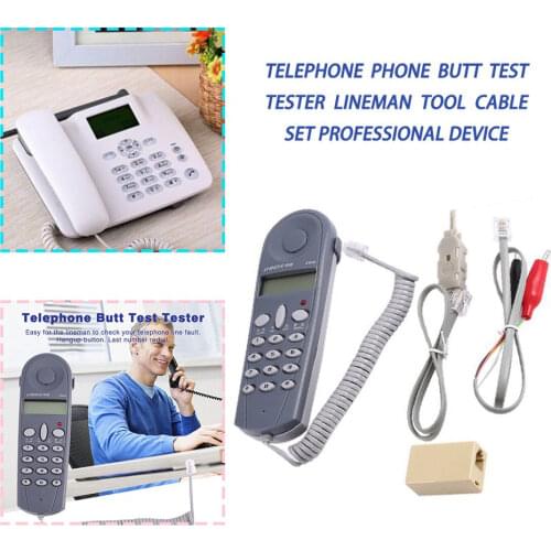 2018 New Telephone Phone Butt Test Tester Lineman Tool Cable Set Professional Device Worldwide store Dropshipping