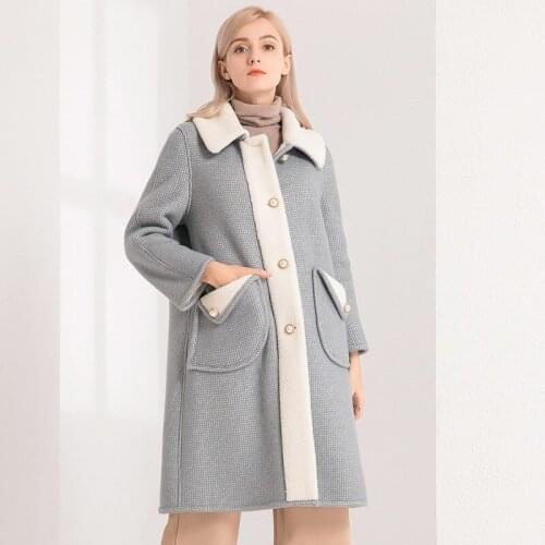 Long Wool Coats for Winter for Women High-quality Lapel Long-sleeve Windbreaker Everyday Leisure Female Jacket In 2020
