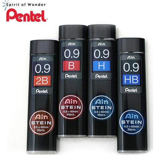 Pentel Stein Enhanced Silica Pencil Lead - 0.9*60 mm - HB, B, 2BFor Mechanical Pencils 4 Tubes/lot Writing Supplies