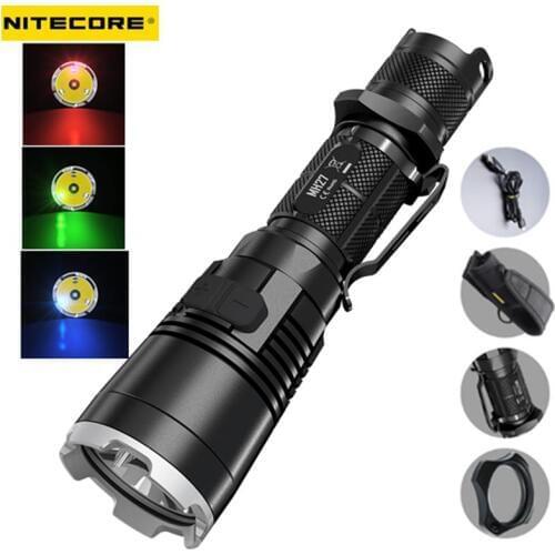 NITECORE MH27 Rechargeable Flashlight max.1000 lumen beam distance 462 meters waterproof aluminum light Multitask Torch