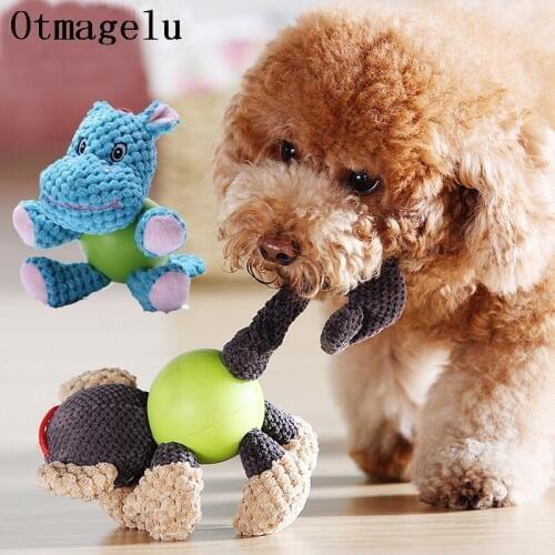 Mini Plush Cartoon Animals Toys Funny Puppy Dog Interactive Toys For Small Dog Bite Resistant Chew Squeak Toys Pet Supplies
