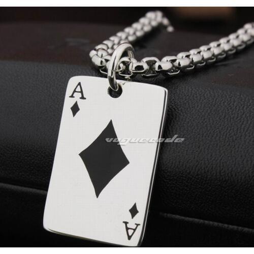LINSION DogTag Tarot Card Black Box A 925 Sterling Silver Charms Pendant 8Q021