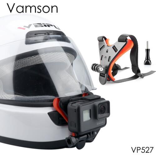 Vamson for Go Pro Hero 7 6 5 Full Face Helmet for Gopro Accessories Kit Chin Mount Holder for Xiaomi Yi Motorcycle Helmet VP527