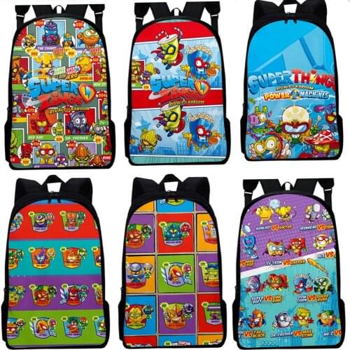Boys Girls Superzings Backpack Children 3D Cartoon Super Zings School Bags Backpacks Women Men Oxford Waterproof Laptop Bag