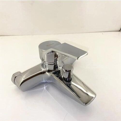 1 Set Simple Style Bath Shower Faucet Modern Bathtub Faucet Cold and Hot Water Mixer Tap with Hand Shower Single Handle ST03001