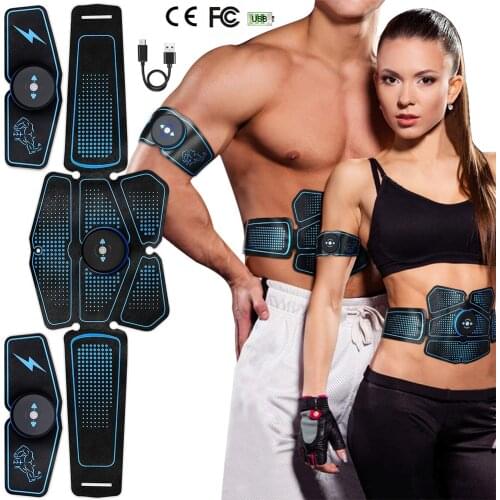 Abdominal Muscle Stimulator Trainer EMS Abs Fitness Equipment Training Gear Muscles Electrostimulator Toner Exercise At Home Gym