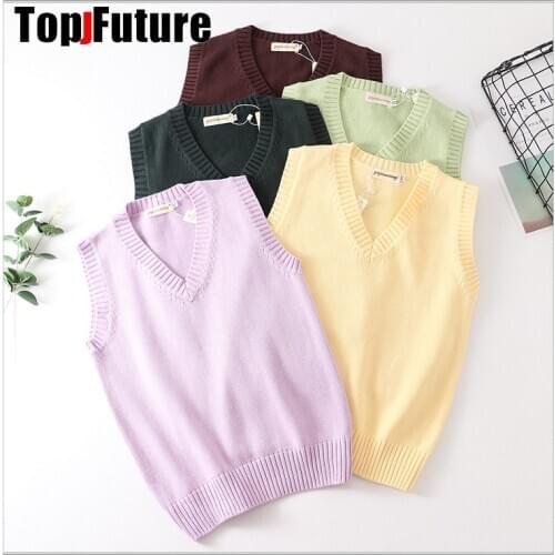 12 colours Japanese academic style JK uniform school uniform girls Pullover vest sweater knitted love live cosplay costume