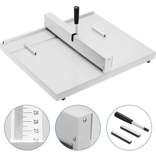 VEVOR Manual Scoring Paper Creasing Machine 460mm Paper Folding Machine Heavy Duty Metal Paper Card Scorer Creaser with 2 Blocks