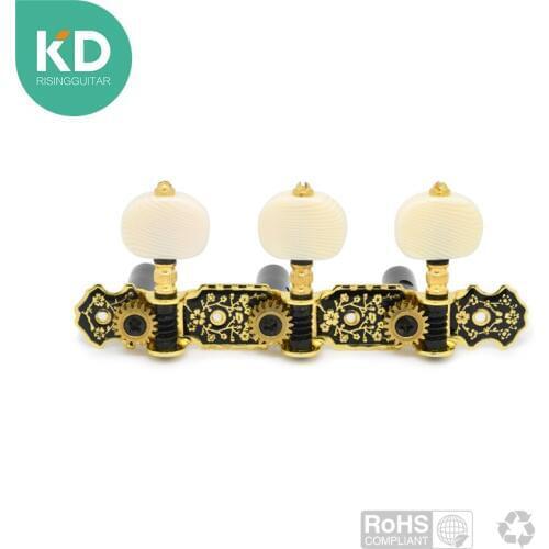 High end Classical Guitar Tuning Pegs Machine Heads Black Gold color guitar accessaries