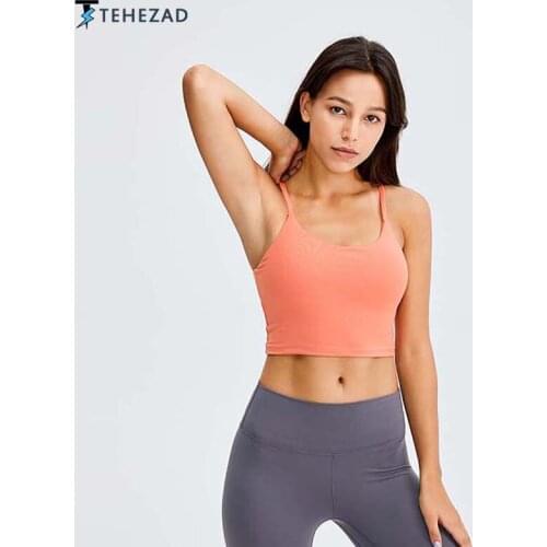 TEHEZAD Women Sport Bra Yoga Top Gym Underwear Push Up Clothing Female Fitness Running Workout Large Size Tank Top Ladies Camis
