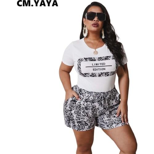 Plus Size L-3XL Summer Women Sets Tracksuits Short Sleeve Top Pants Suit Two Piece Set Letter Print Casual Fitness Outfits G5021
