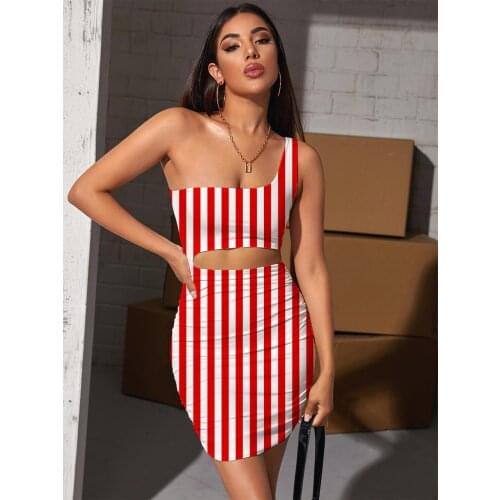 Giyu Brand Stripe Dress Women Abstract Halter Sleeveless Harajuku Hollow out Dresses Womens Clothing Plus Size Vintage Beach