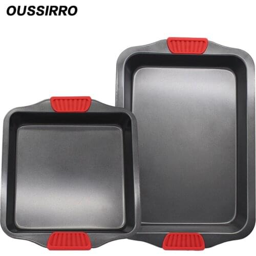 1pcs Baking Oven With Silicone Dandle Rectangular Square Baking Board Non Sticky Thickening