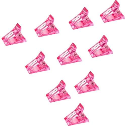 10 PCS Nail Tips Clip for Quick Building Polygel nail forms Nail clips for polygel Finger Nail Extension UV LED Builder Clamps
