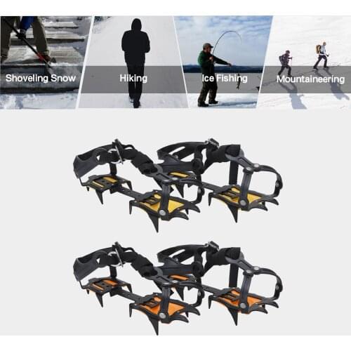 10 Teeth Climbing Crampons Ice Traction Cleats outdoor Crampons for Boots Shoes Anti-slip Snow Grips Walking Hiking Climbing