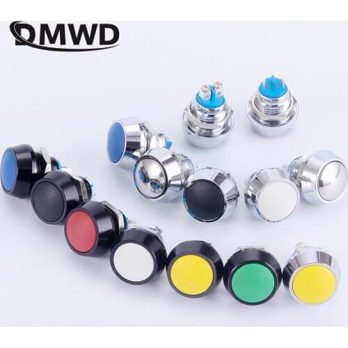 12mm domed Momentary Zinc-aluminum Alloy Metal Push Button Switch Screw terminal push button Car Auto Horn Door Bell Swtich