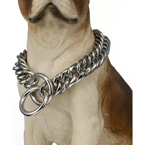 16/19mm Pet supplies Stainless Steel Dog Leash Dog Accessories Sturdy Collar Best Accessory Pets Wholesale Circle Individuality