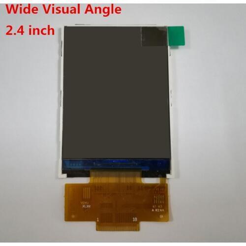 2.4 inch SPI serial 4wire NO touch LCD screen 18 pin Welding Solder type 240X320 TFT color screen ILI9341 4IO port can be driven