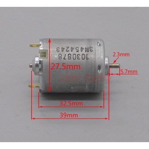 27MM JOHNSON 1030878 RS-365 Carbon Brush DC Motor 6V~12V 6300RPM Five pole rotor Electric Motor DIY Toy