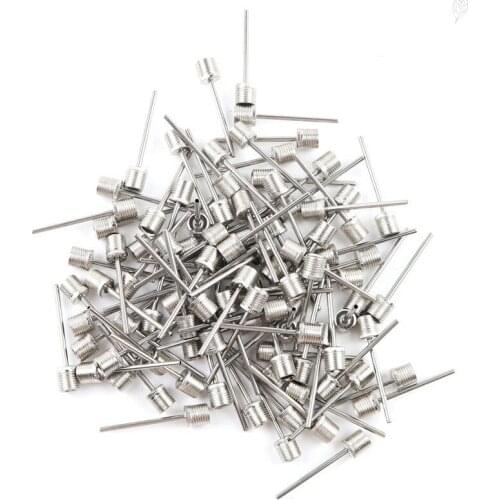 Stainless Steel Pump Pin Sports Ball Inflating Pump Needle for Football Basketball Soccer Inflatable Air Valve Adaptor 6 PCS