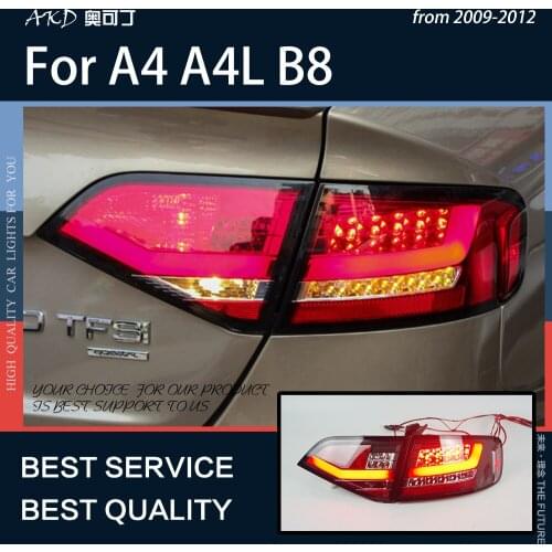 AKD Cars Tail lights For Audi A4 A4L 2009-2012 LED Tatl Lamp Turn Signal Lamp Rear Fog Lamp LED Highlight Reversing Light
