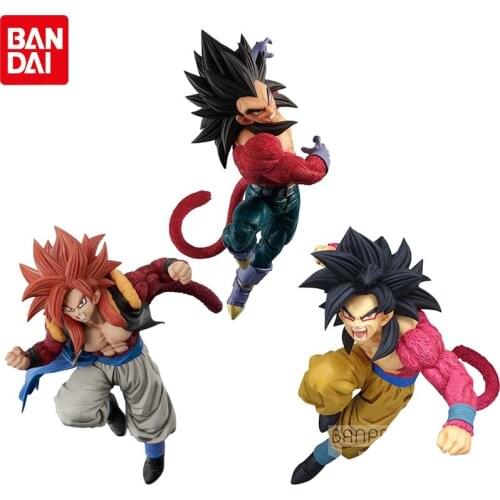 Bandai Anime Dragon Ball GT Super Four Gogeta Vegeta IV Son Goku Action Figure Model Ornament Collection Toy Gift