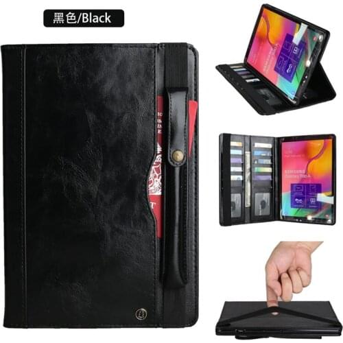 Wallet Flat Bracket Tablet Shell for Samsung Galaxy Tab A 10.1 2019 T510 T515 SM-T515 Case PU Leather Funda Cover +Film