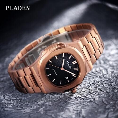 Mens Watches PLADEN Business Fashion Men Watch For Male Top Luxury Brand Wrist Watch Men Sport Automatic Date reloj hombre 2020