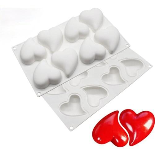 Valentines Day Heart-Shape Mousse Mould Silicone Cake Mold Anniversary Party Dessert Bakeware Pastry Baking Tools