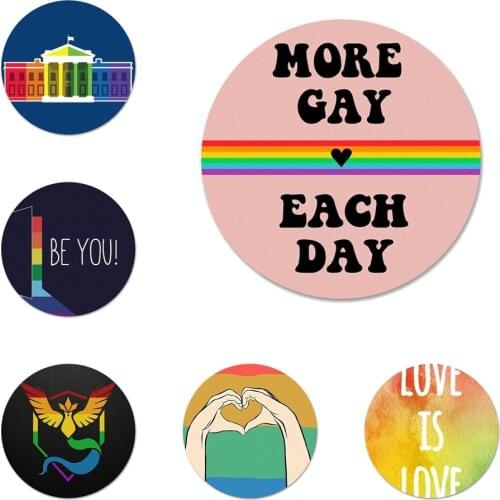 Gay Lesbian LGBT Rainbow Pride ART Badge Brooch Pin Accessories For Clothes Backpack Decoration gift