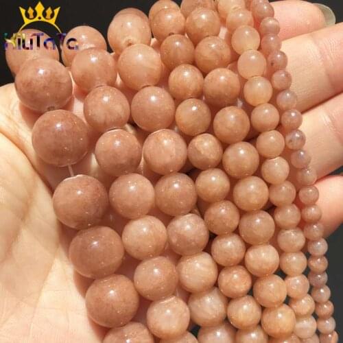 Brown Jades Round Beads Natural Loose Spacer Beads For Jewelry Making DIY Earrings Bracelet Accessories 15inches 4/6/8/10/12mm