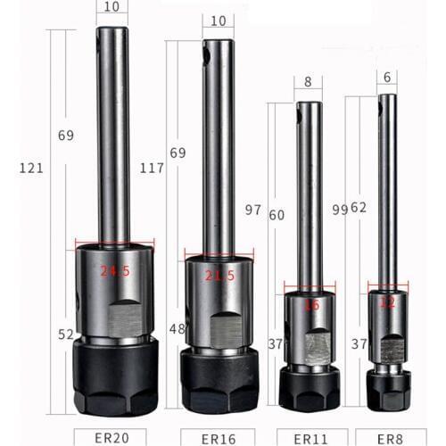 Multi axis output shaft C6 ER8 C8 ER11 C10 ER16 C10 ER20 spindle Shaft Multi - axis machine parts