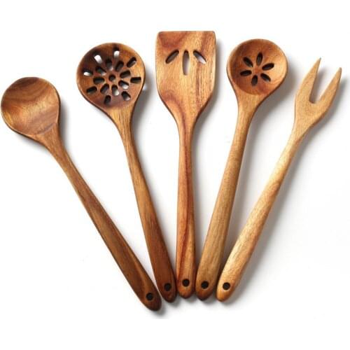 New Style Durable Spoon Eco-friendly Anti-deform Wood Cooking Utensils Spoon for Dorm Kitchen Supplies Accessories Products Tool