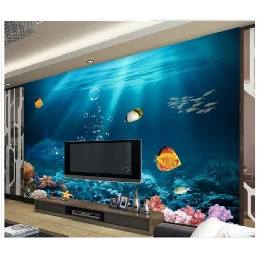 Custom photo wallpaper for walls 3 d wall murals wallpaper Deep-sea shark only beautiful 3d TV setting wall papers home decor
