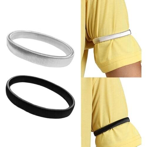 1Pc Men Shirt Sleeve Holder Casual Elastic Armband Anti-slip Metal Armband Stretch Garter Wedding Elasticate Armband Accessories