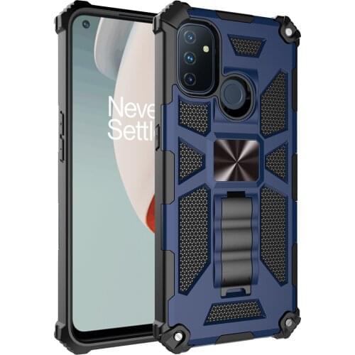 Rugged Armor Heavy Anti-fall Kickstand Phone Case For Oneplus Nord N10 5G N100 N200 9 Pro Car Magnetic Protective Back Cover