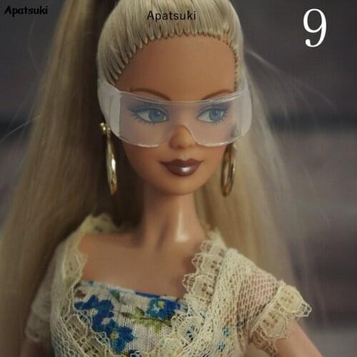 Transparent Rectangle Plastic Glasses For Barbie Doll Eyeglasses For Ken Boy Dolls Sun Glasses Toys Dollhouse Accessories 1/6
