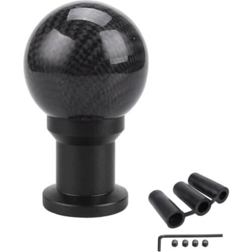 Shift Knob Carbon Fiber,Car Modified Universal Gear Head True Carbon Fiber Gear Shift Knob Plus Limiter