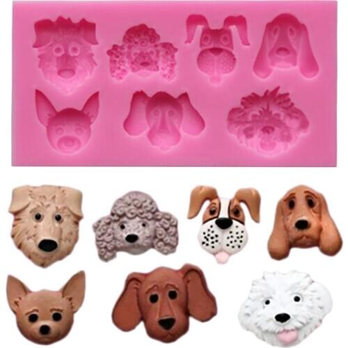 Silicone Mold Cake Decoration Animal Puppy Dog Cupcake Making Mould DIY Fondant Chocolate Resin Sugar Craft Polymer Clay Mould