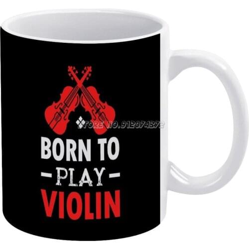 Violin Violinist Instrument Coffee Mugs High Fashion Luxury Pattern Ceramic Mug Custom Cup Mugs Coffee Cups Ceramic Violin Instr