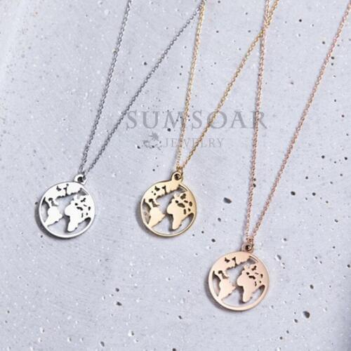 Somsoar Jewelry Travel the world World Bracelet&Necklace High Polish Personalization Bracelet and Necklace Wholesale 10pcs/lot