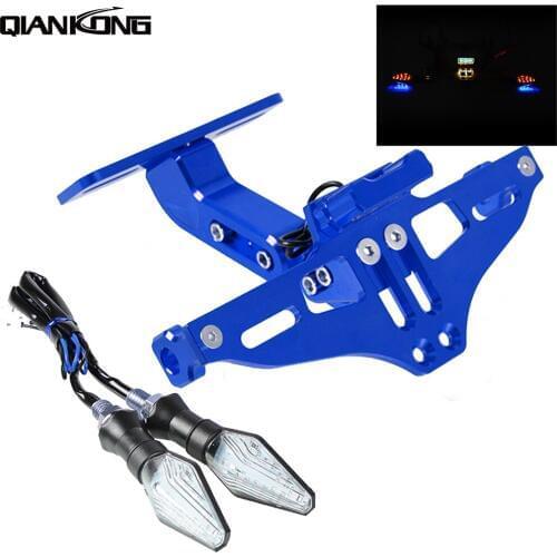 Universal CNC Motorcycle Adjustable Angle Aluminum License Number Plate Frame For Yamaha FJ-09/MT-09 Tracer Honda NC700 S/X 2