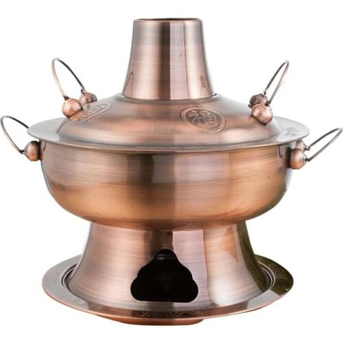Thickened carbon and electricity dual purpose old Beijing instant boiled mutton plug in electric charcoal hot pot basin