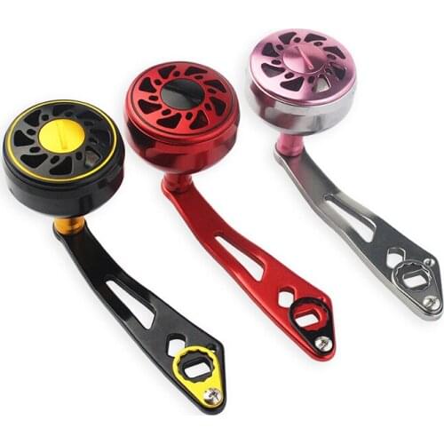 EKfan 8*5mm Double Holes Fishing Reel Handle Aluminum Alloy Fishing Reel Handle For Left Right Hand Baitcasting Reel