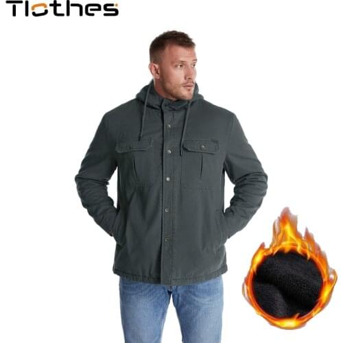 Winter Fleece Jackets and Coats Men Clothing Military Retro Thicken Warm Jacket Men Hooded Padded Parks Mens Clothing Outwear