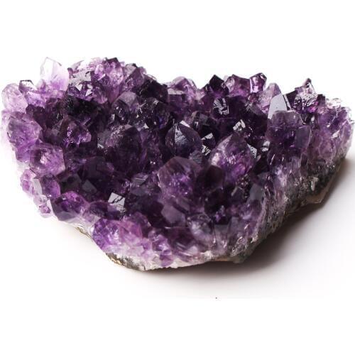 1PC Natural Raw Amethyst Quartz Geode Druzy Crystal Cluster Healing Specimen Decor
