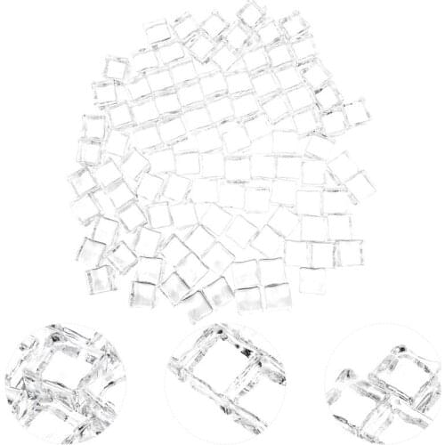 100 Pcs Simulation Ice Cube Ornament Reusable Acrylic Ice Block Photography Prop